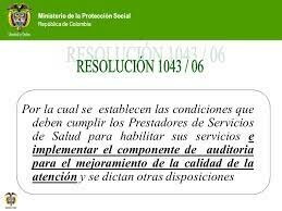 Resolución 1043 del 2006