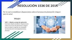 Resolución 1536 de 2015