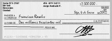 CREACION DEL CHEQUE