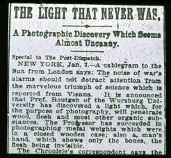 Evento 4 Rayos _ Primera notica del descubrimiento del Rayos X