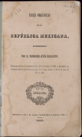 1843. Bases Orgánicas.