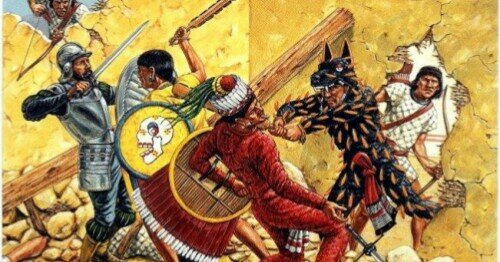 Encuentro de Cortés con los Tlaxcaltecas