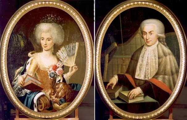Lucia Galeazzi Galvani y Luigi Galvani.