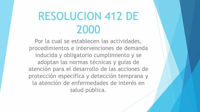 Resolución 0412 de 2000