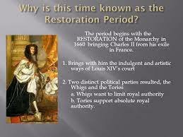 RESTORATION AGE (1660- 1700)