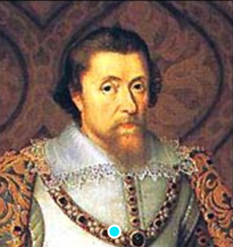 King James I died