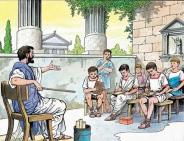 Niños divididos por géneros.