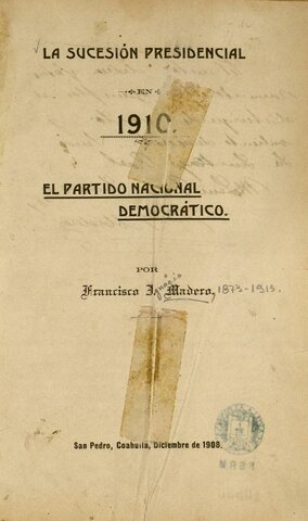 La sucesión Presidencial de 1910