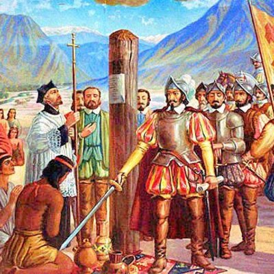 Timeline: Fundación de ciudades, fuertes y asentamientos, desde las distintas corrientes colonizadoras