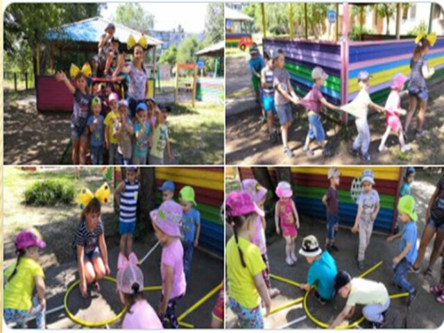 Развлечения с детьми на участке д/с