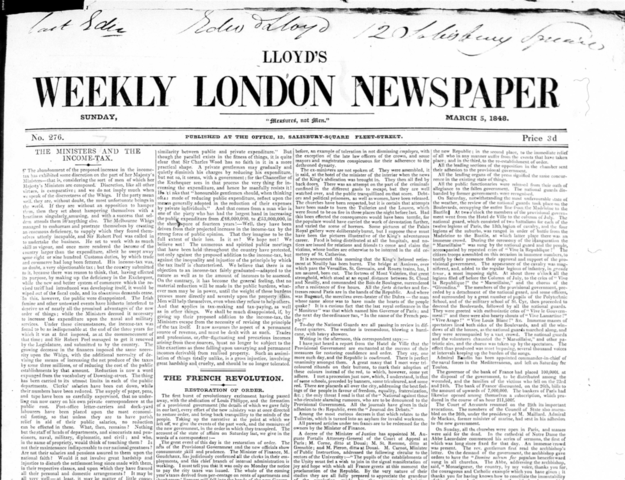 Impresión del primer periódico