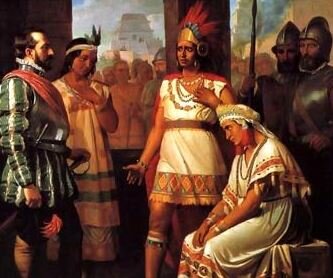 Cuauhtémoc se rinde ante Cortés