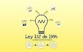 Ley 152 de 1994 - Ley orgánica del plan de desarrollo