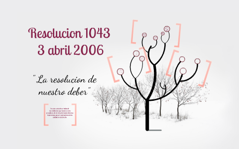 Resolución 1043 del 2006