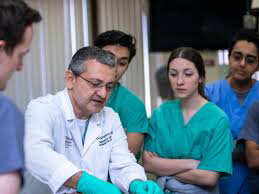 Medical students learning