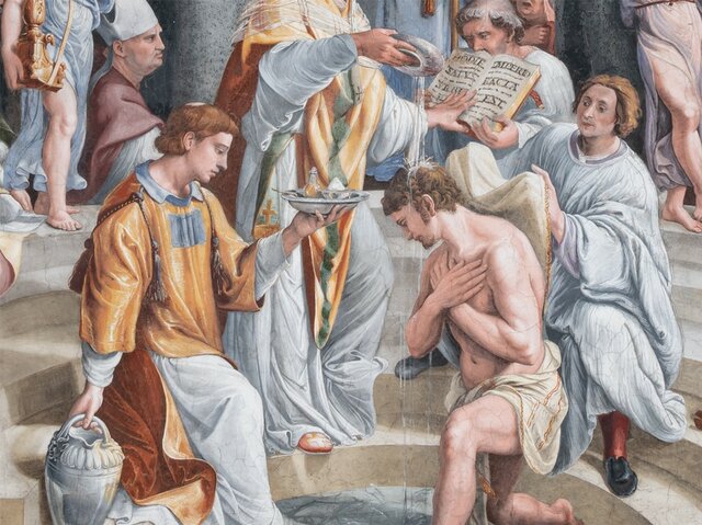 Constantino se bautiza como cristiano