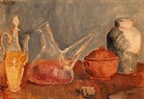 still life with vases