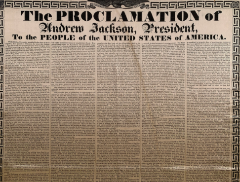 Proclamation to the people of South Carolina