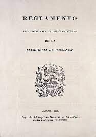 Reglamento Provisional para la Secretaría del Despacho de Hacienda