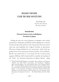 Japan grants religious freedom