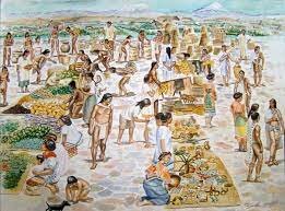 LOS AZTECAS VENDIAN EN LOS TIANGUIS