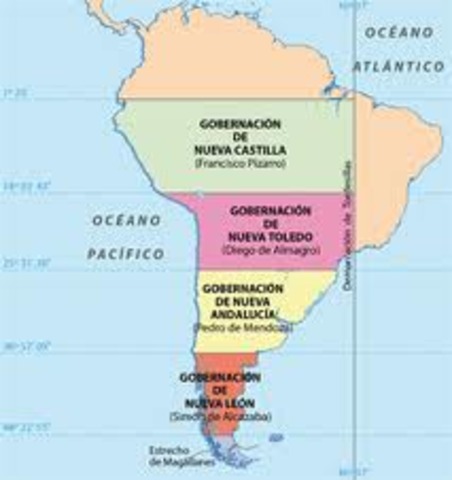 Carlos V crea tres nuevas gobernaciones en Sudamérica