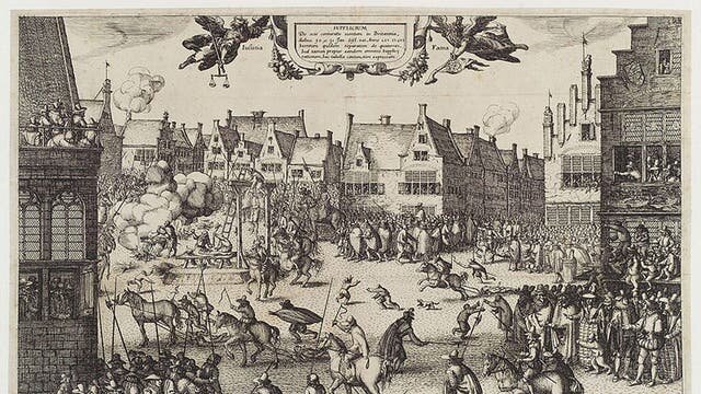 Suicide/accidental death of Guy Fawkes.