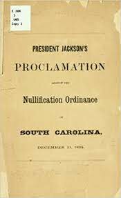 Jackson’s Proclamation to the People of South Carolina