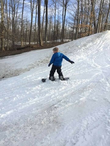 I started snowboarding