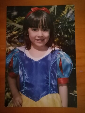 En agosto me festejaron mis 3 años, y me vestí de Blancanieves