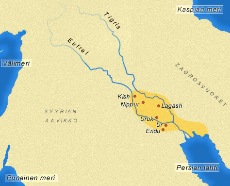 Surgimiento las primeras ciudades de la humanidad en Mesopotamia