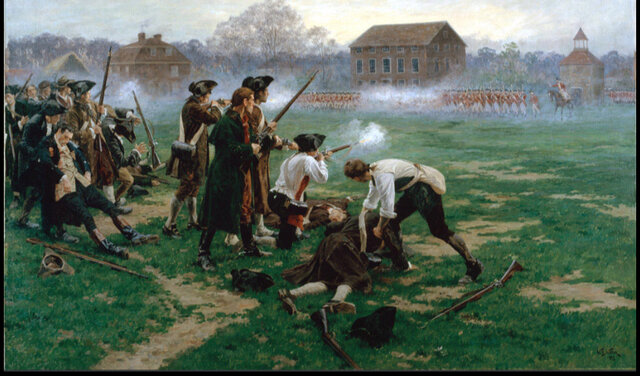 The battles of Lexington and Concord