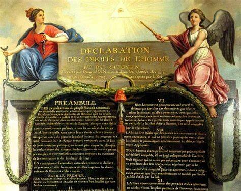 1789 Proclamación de la Declaración de los derechos del hombre y del ciudadano y la abolición de los privilegios feudales