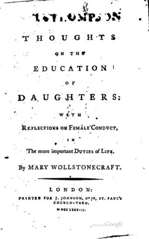 Thoughts on the Education of Daughters...