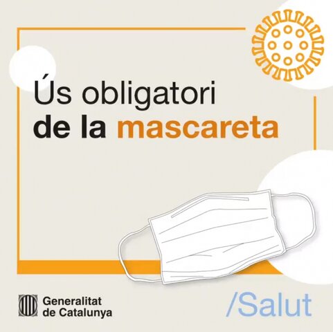 Ús obligarori de mascaretes en espais tancats