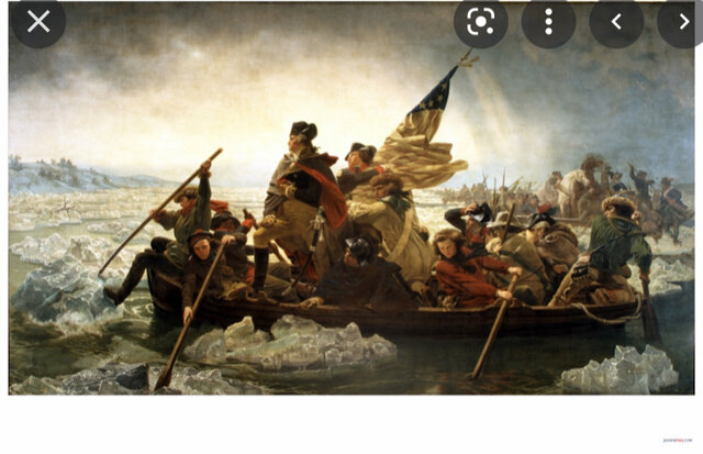 George Washington crosses Delaware River