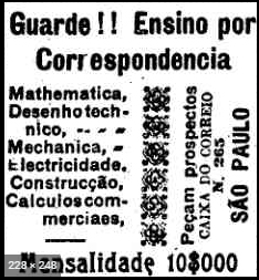 PRIMEIRO ANUNCIO NO BRASIL