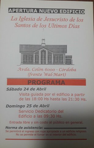 Casa abierta Capilla B° Uritorco