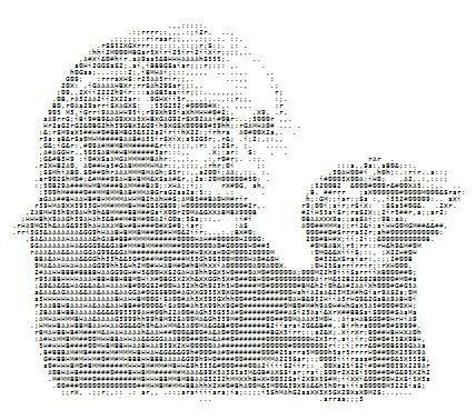 Imágenes producidas utilizando caracteres