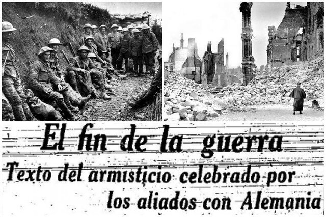 Fin de la Primera Guerra Mundial y firma del tratado de Versalles