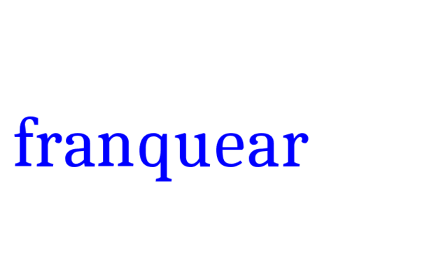 Aparece la palabra "Franquear"