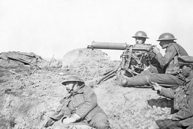 First Machine Gun Used
