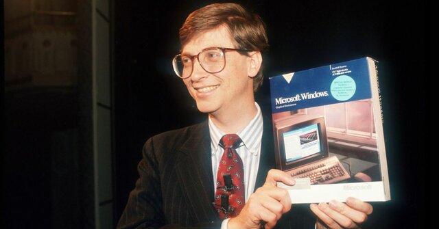 The most widely used computer operating system, Microsoft Windows, was introduced.