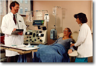 Desarrollo de la hemaféresis de flujo discontinuo