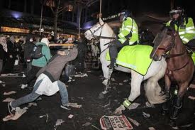 Revolts started to take place in London