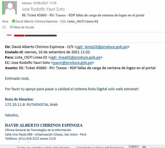 Ticket N° 45983: RE: Ticket 45860 - RV: Txxxxx - RDP fallas de cargla de ventana de logeo en el porta