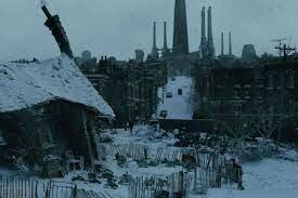 Inside of Charlie's house, around dinnertime.