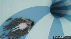 Veruca falls down the Garbage chute, nut room