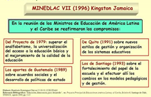 REUNION DE MINISTRO S DE LA EDUACION DE AMERICA LATINA Y EL CARIBE ( KINGSTON )