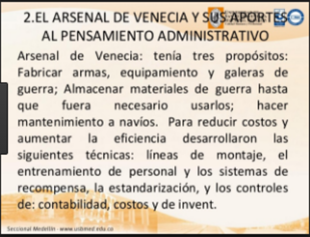 Arsenal de Venecia, Contabilidad de costos